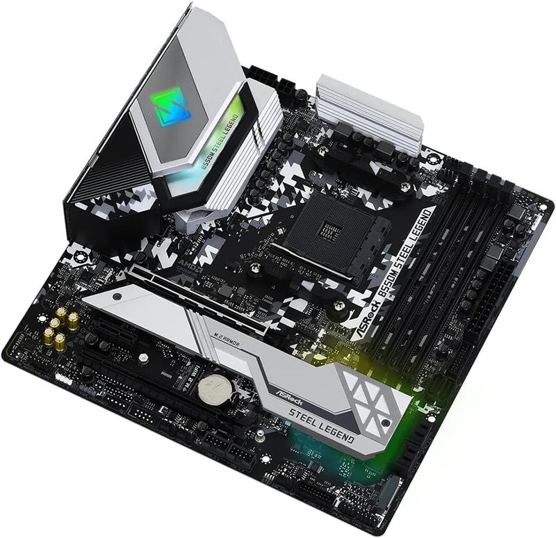 ASRock B550M Steel Legend Supports 3rd Gen AMD AM4 Ryzen™ / Future AMD Ryzen™ Processors Motherboard - Image 3